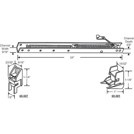 Strybuc 24in Window Channel Balance 60-231-1